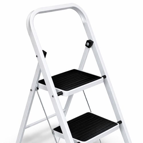 NEW! Foldable 4 Step Ladder Stepladder Non Slip Tread Safety Steel Step — image 6