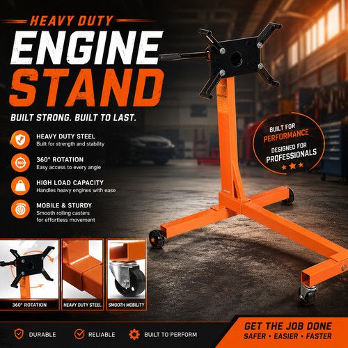 450kg Heavy Duty Swivel Transmission Gearbox Mount Support Engine Stand 1000lb