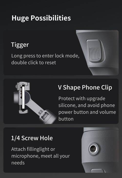 TOALLIN 3-Axis Smartphone Gimbal Stabilizer AI Tracking Foldable & Portable NEW — image 15