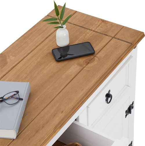 Corona Sideboard White 3 Door 3 Drawer Solid Pine Dining Mexican — image 9