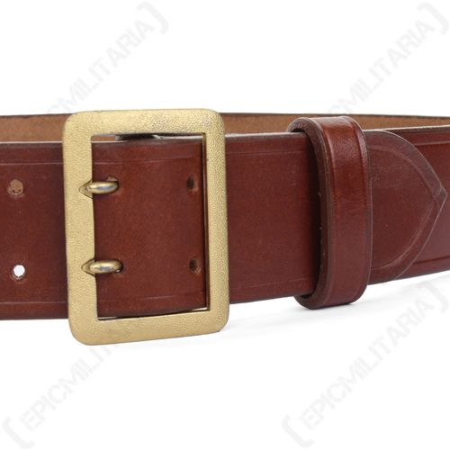Brown Luftwaffe General Belt with Claw Buckle - WW2 Repro German Pilot Airforce — image 2