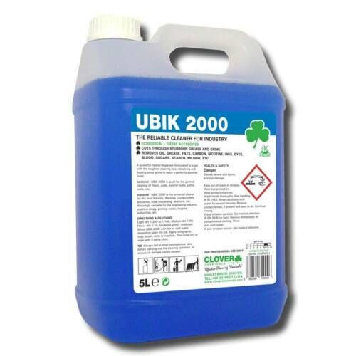 Clover Chemical Ubik 2000 Heavy Duty Industry Kitchen Cleaner Degreaser 2 X 5LTR