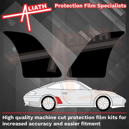 Fit Porsche 911 996 98-05 Rear Arch BLACK Stone Chip Guard Paint Protection Film — image 1