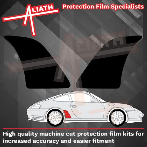 Fit Porsche 911 996 98-05 Rear Arch BLACK Stone Chip Guard Paint Protection Film