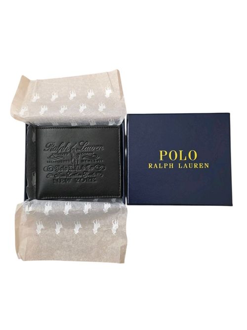Polo Ralph Lauren Genuine Leather Wallet Men’s | Black | Embossed Logo | Gift — image 1