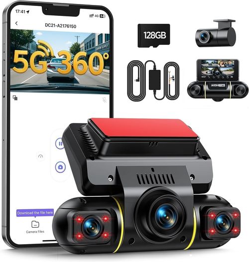 4 Channel Dash Cam 360°View 1080P Car Camera 5G WiFi With Hardwire Kit &128GB UK — image 2