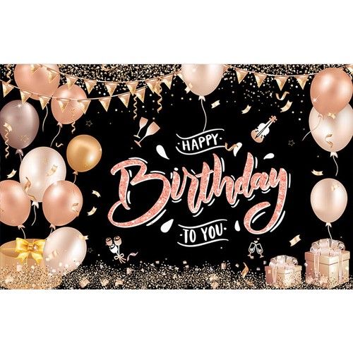 Happy Birthday Backdrop Background Cloth Banner Photo Prop Party Home Wall Decor