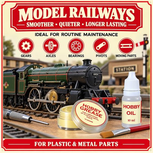 Hobby Grease and Oil Set - Lubrication Kit - For Model Railway, RC Vehicles, etc — image 5