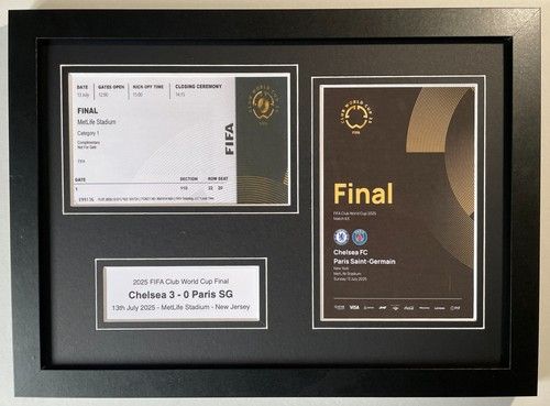 2025 FIFA Club World Cup Chelsea Football A4 Photo Programme Ticket Display