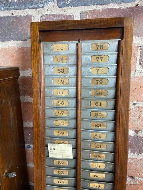 Vintage Clocking In Clock Machine Time Recorder Time Card Rack Holder — image 5