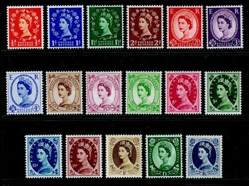 GB QEII SG515-531, COMPLETE SET (1 of each value), NH MINT. Cat £100. WMK TUDOR.