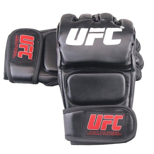 1Pair UFC MMA Fight Gloves  PAIR Boxing Muay Thai Leather-Great For Autographs