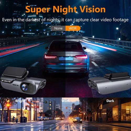GPS HD 4K Dash Cam Wireless WiFi Front Car DVR Camera Video Recorder G-Sensor-UK — image 13