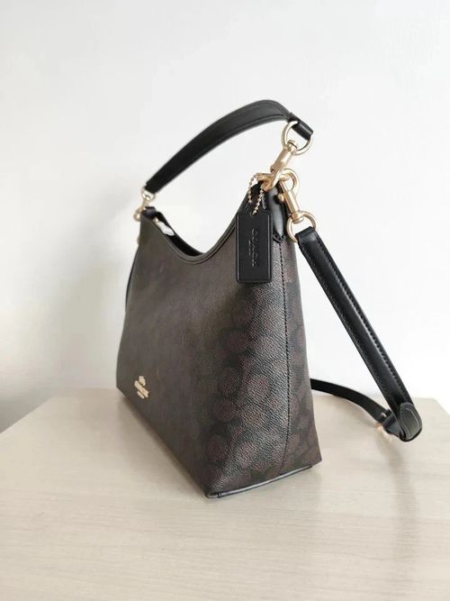 COACH CV975 Laurel In Signature Leather Walnut/Black outlet New JPN — image 3