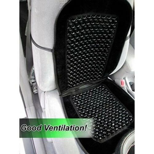 Black Wooden Bead Car Van Taxi Front Seat Cover Cushion Classic Beaded Design UK — image 6