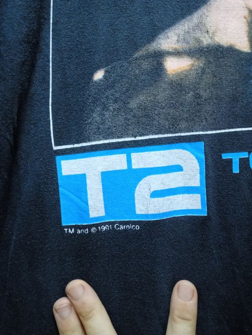 Original 1991 Terminator 2 T2 Vintage T‑Shirt – Carolco Copyright Single Stitch — image 9