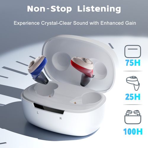 Ceretone Hearing Aids Torch Rechargable Invisible Comfortable ITC Ear Loss Aid — image 7