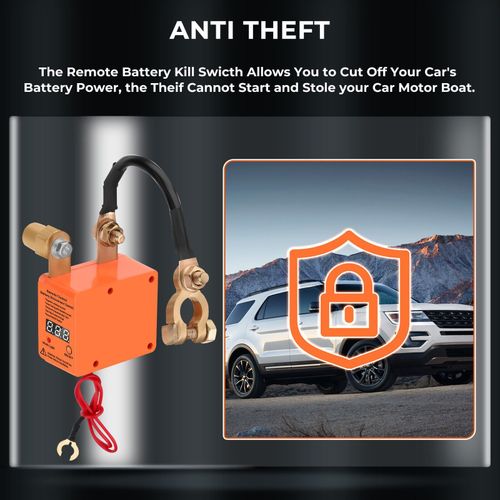 Wireless Remote Car Battery Disconnect Relay Master Kill Cut-off Switch Isolator — image 11