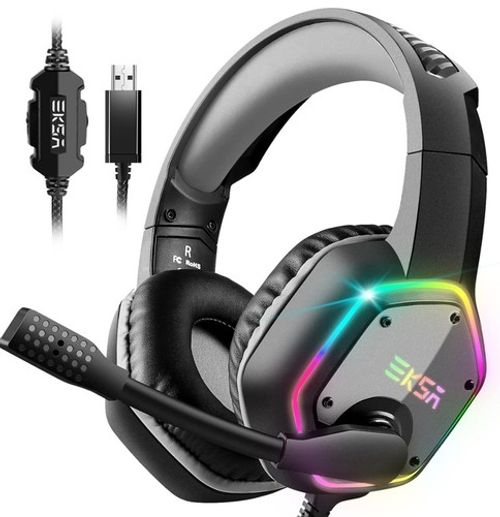 PS5/PS4 & PC EKSA E1000 USB Gaming Headset Headphones with Microphone/Mic  