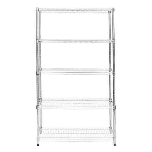 5 Tier Metal Storage Shelf Unit Wire Shelving Rack Stand Kitchen Office Garage
