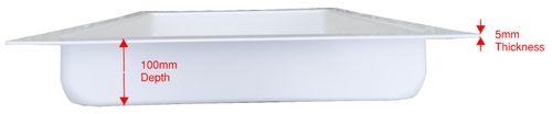 Universal Campervan Bathroom Shower Tray - 585mm x 585mm — image 2