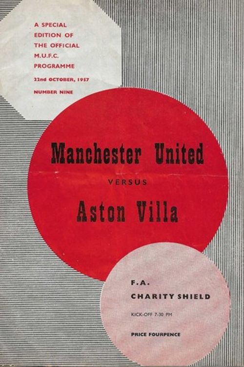 MANCHESTER UNITED V ASTON VILLA  FA CHARITY SHIELD  22nd OCTOBER 1957