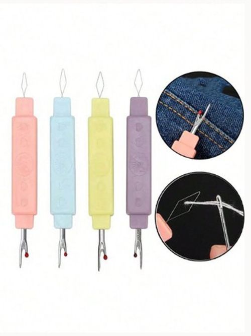 3Pcs Portable 2 in 1 Needle Threader and Seam Ripper Sewing Threading Tool DIY