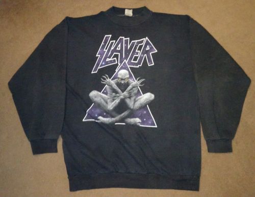 Vintage 1990s SLAYER Divine Intervention Long Sleeve Sweatshirt Top Rare — image 1