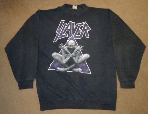 Vintage 1990s SLAYER Divine Intervention Long Sleeve Sweatshirt Top Rare