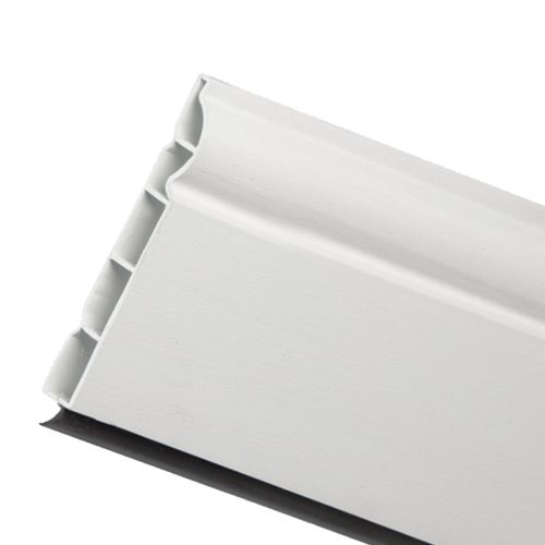 uPVC Skirting Board Plastic 100mm 4" Grained Torus Ogee Roomline White Oak 2.5m — image 1