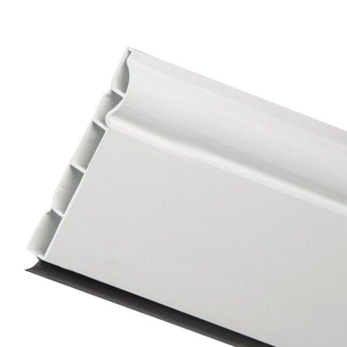 uPVC Skirting Board Plastic 100mm 4" Grained Torus Ogee Roomline White Oak 2.5m