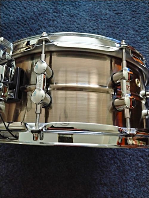 SONOR SSD 0857 14in Brass KOMPRESSOR Snare Drum with Snare Wires & Case