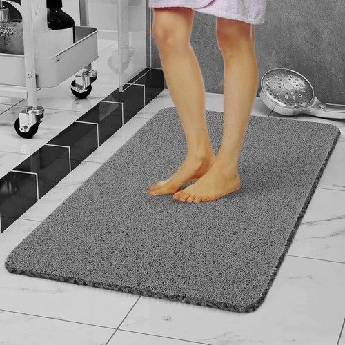 Loofah Shower Mat Non Slip Anti Mould PVC Bath Mat Quick Dry Washable Bathroom