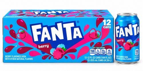 Fanta Berry 12 Pack 355ml Cans American Soda USA Import Berry Flavour — image 1