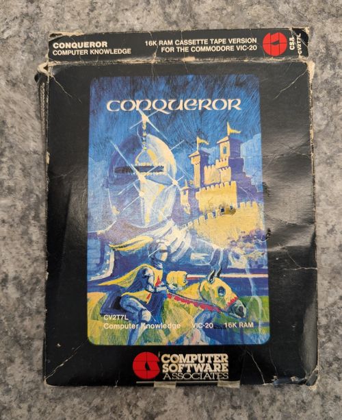 Conqueror Commodore VIC-20 Game Cassette Tape  Complete Map Rare CSA Retro — image 1