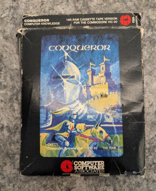 Conqueror Commodore VIC-20 Game Cassette Tape  Complete Map Rare CSA Retro