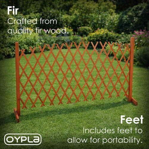 NEW! Arched Expanding Freestanding Wooden Trellis Fence Garden Screen — image 3