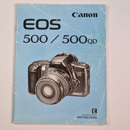 Canon EOS 500 /  500QD Original Instructions Manual, English Only