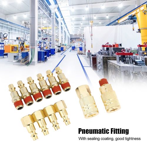12x Quick Coupler Pneumatic Brass Plated Iron Quick Fitting Connector NPT 1/ NEW — image 12