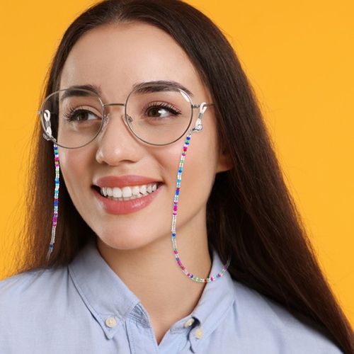 Assorted Color 8Pcs Durable Beaded Eyeglass Holders Lightweight Glasses Lanyards — image 5