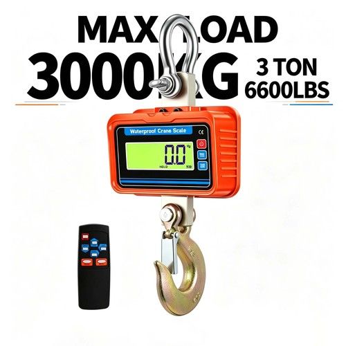 3T Electronic Crane Scale Hanging Industrial Scale Digital Measuring 3000kg