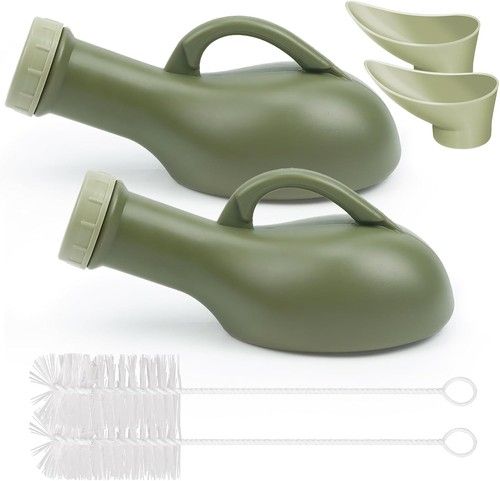 2 x Urine Bottles Male 1000ml Unisex Urinal Bottles for Men Women Portable Spil