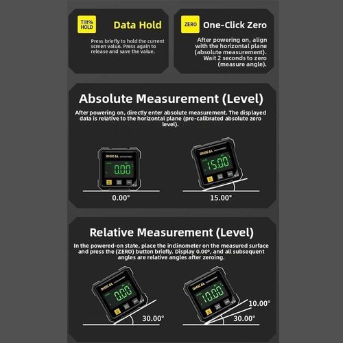 360° Magnetic Digital Angle Gauge Finder With Laser Inclinometer Level Meter — image 9