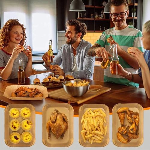 100pack Air Fryer Paper Liners Disposable Non Stick Baking Parchment for Ninja — image 8