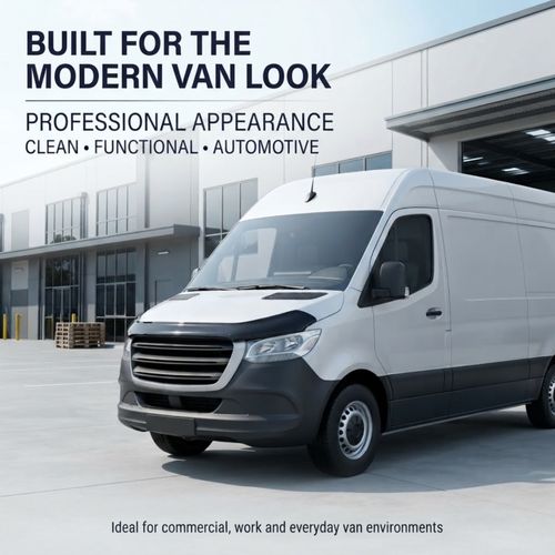 Ford Transit Custom 2018-2023 Bonnet Wind Guard Stone Deflector Protector Black — image 2