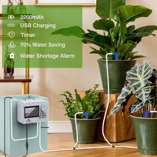 Automatic Drip Irrigation Plant Watering System Kit with Timer Garden Greenhouse — image 7