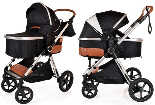 3 in 1 Pram Newborn Baby Buggy Set Travel System with Car Seat Folding Pushchair — image 3