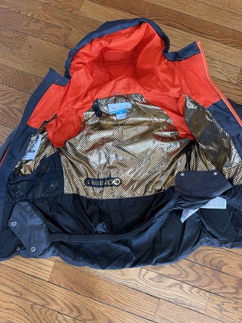 Columbia Toddler XXS 4T/5T Omni-Heat Winter Puffer Jacket Dark Gray Orange — image 4