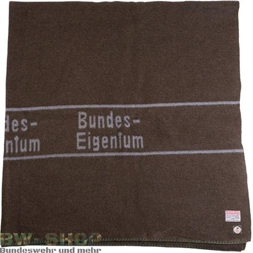 ORIGINAL GERMAN ARMY WOOL BLANKET BROWN 210x200 BW Blanket Army Blanket Hunting Wool