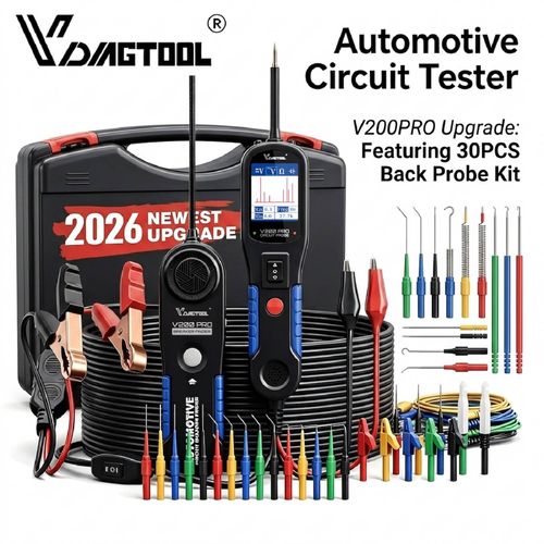 VDIAGTOOL V200 PRO Auto Power Circuit Probe Tester with 30PCS Back Probe Kit — image 3